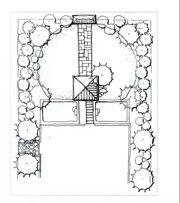 小型公園手繪平面圖