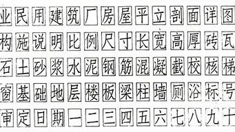 工程字體模板手寫圖片（工程字體書寫模板）