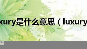 luxury是什么意思中文（luxury是什么意思中文翻譯）